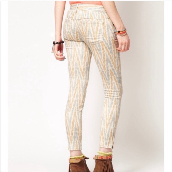 Free People burnout chevron ankle pants - Picture 3 of 6